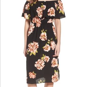 Off the Shoulder Midi Dress